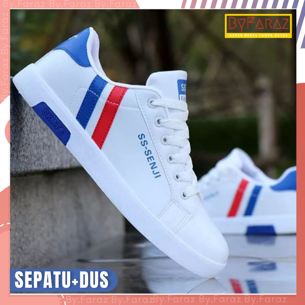 Sepatu sneakers tali wanita dan pria sepatu olahraga cowok cewek sepatu cats senam lari joging