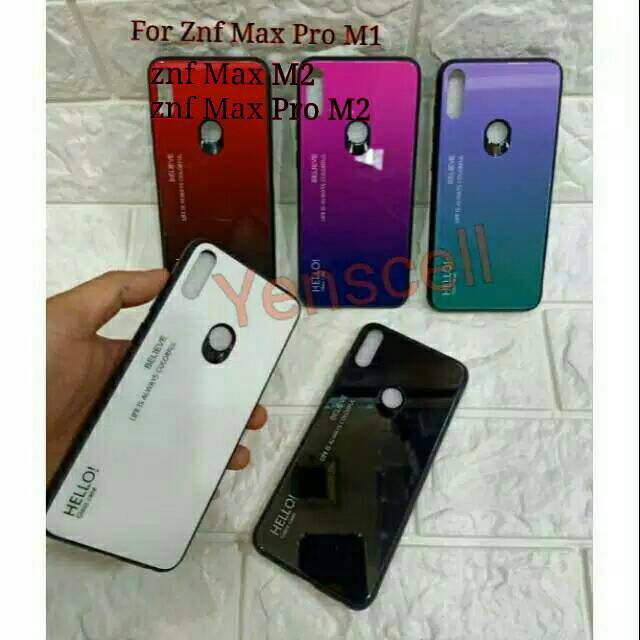 TEMPERED GLASS CASE ZENFONE MAX PRO M1 / Max pro m2 / Max M2  MOTIF GRADIENT WARNA