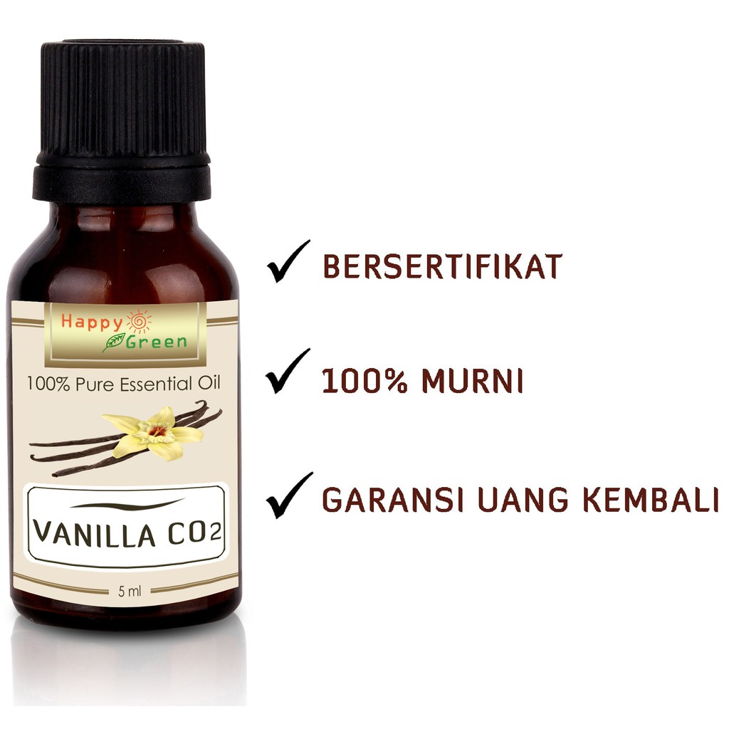 Happy Green Vanilla Oil CO2 - Minyak Vanilla Panili Ekstraksi CO2