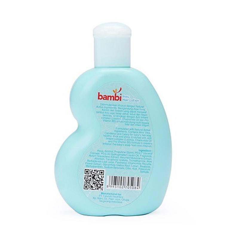 Bambi Baby Hair Lotion With Kemiri - 100mL | Candlenut Oil | Losion Rambut Bayi