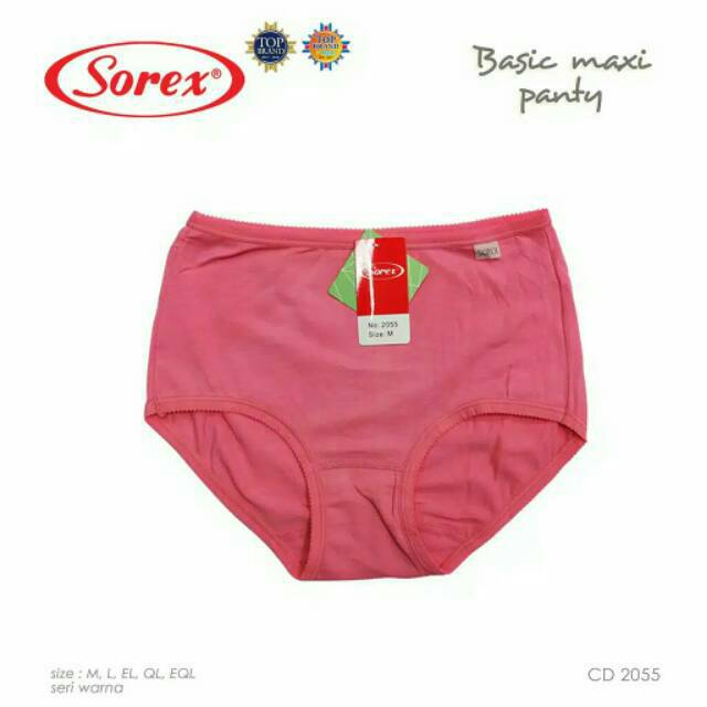 6 Pcs CD Sorex 2055 Maxi Wanita Dewasa | Celana Dalam Perempuan Underwear Pakaian Dalam | Sguna Grosir Setengah Lusinan