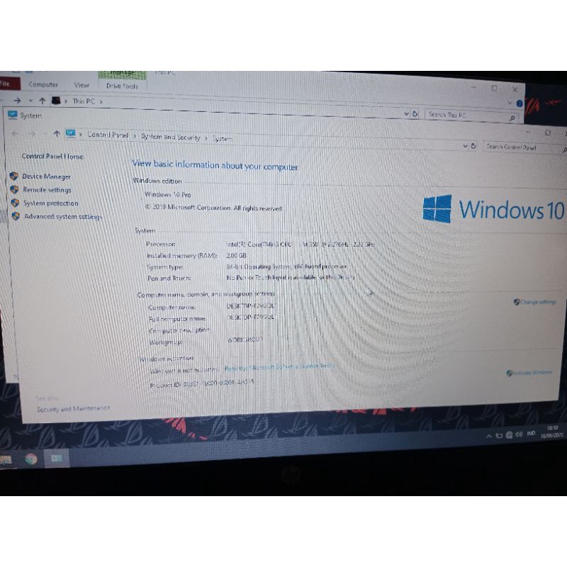 laptop hp probok core i3  14inc