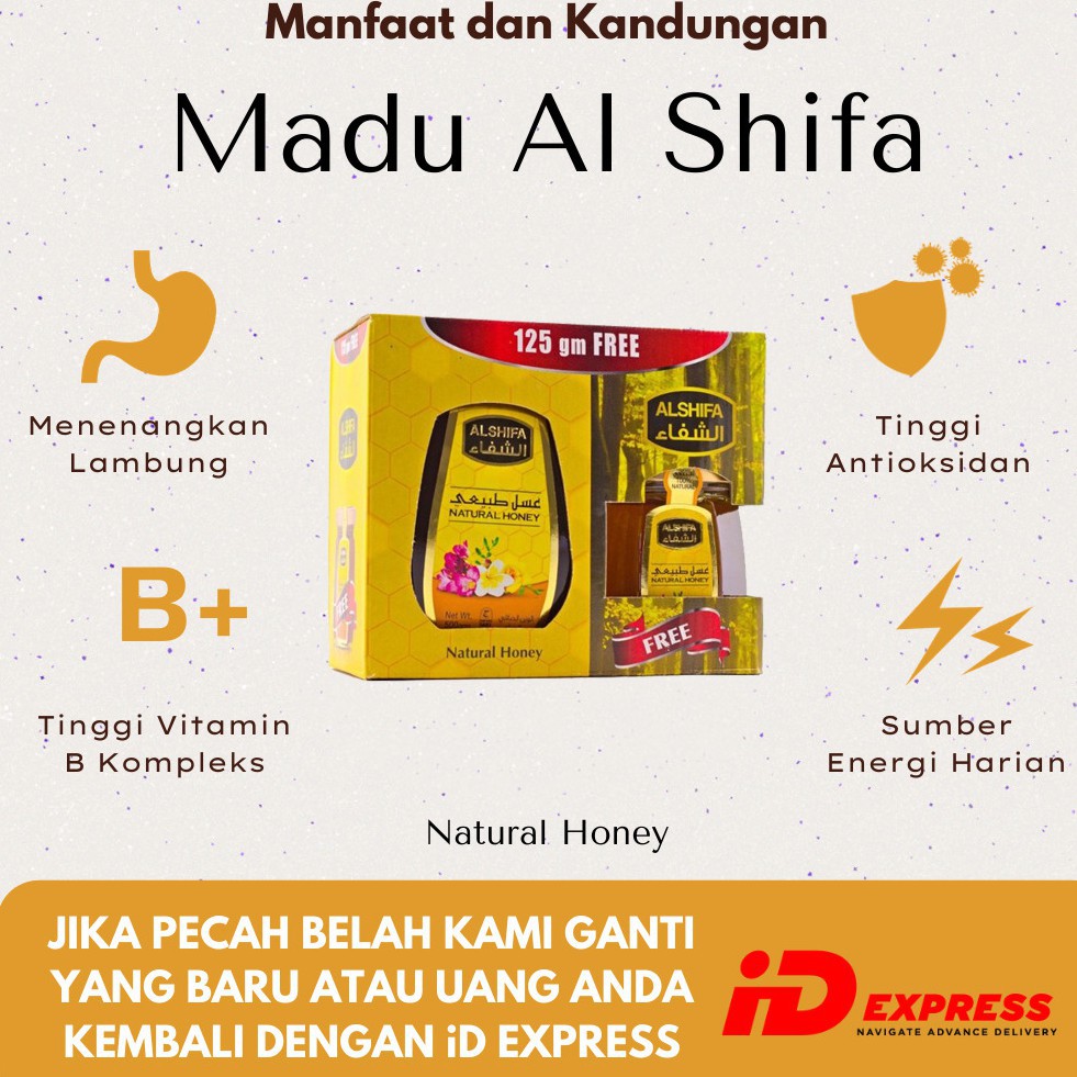 

Madu Al Shifa 500 free 125gr Alshifa Arab Import Original I Madu Murni I Madu Kesehatan