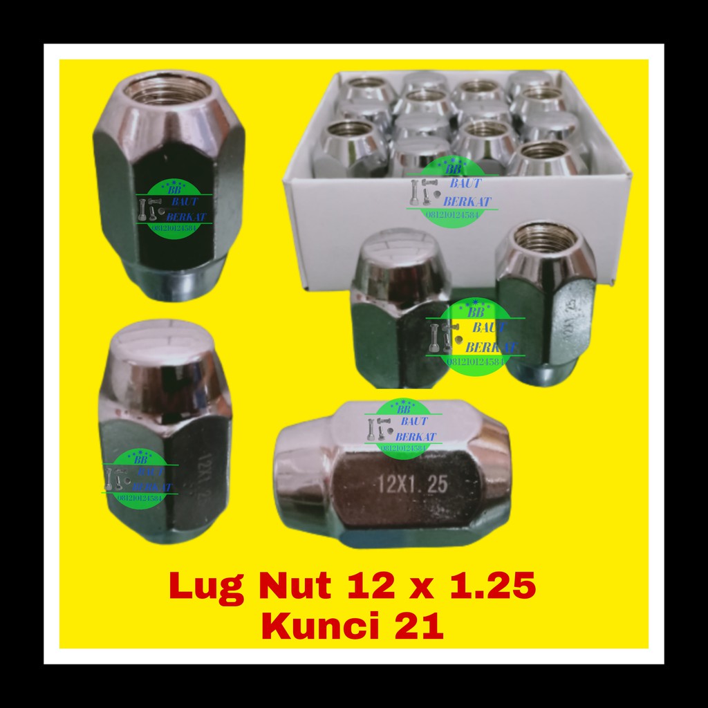 mur racing 12x1.25 mur roda 12x1.25 drat 1.25 nut racing kunci 21 mur baut roda racing 12x1.25