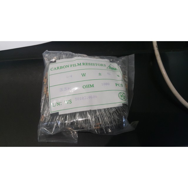 RESISTOR 33K 1/4W TOLERANSI 5% 1000PCS