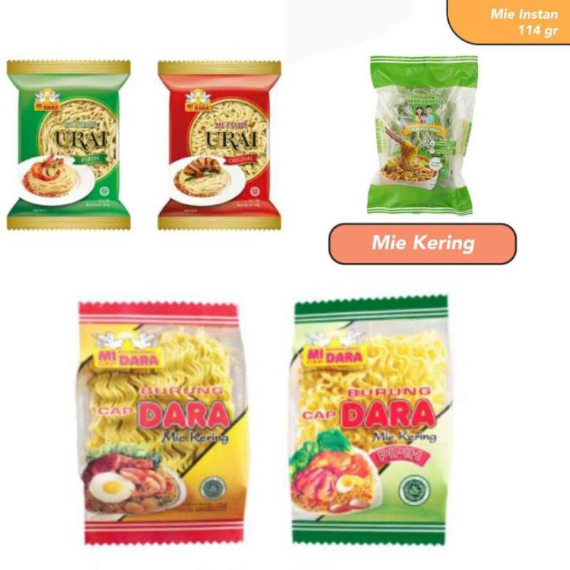 

Burung Dara Mi Telur Urai Original / Pipih / Mie Kering 136gr / Lemonilo 114gr