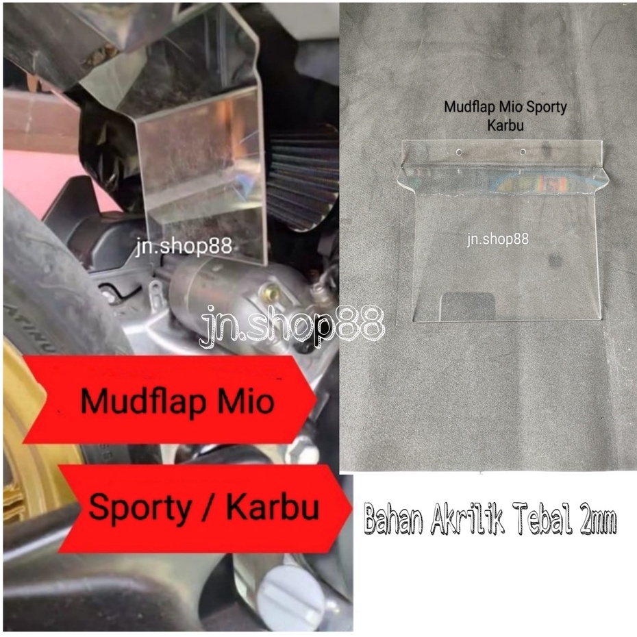 Mudflap Akrilik Mio Sporty Karbu