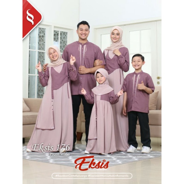 Seply Eksis 176 Plum Wine Meyra 69 Kaseo 140 Selia 102 Kliko 100 Baju Muslim Gamis Sarimbit Keluarga Lebaran Family Series Terbaru Ori