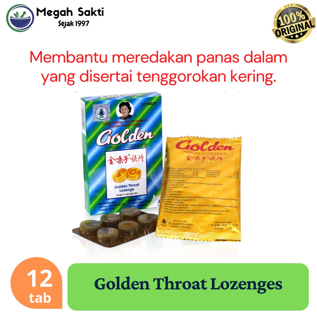 

Megah Sakti - Golden Throat Lozenge - Permen Pelega Tenggorokan / Bau Mulut