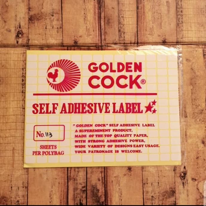 

cusss order] Label Golden Cock No. 113 Self adhesive label No. 113