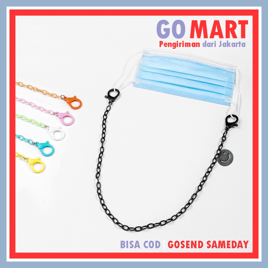 Kalung Strap Masker Wajah Lanyard Masker - Tali Kalung Masker Motif Smile Import Terbaru - KM01