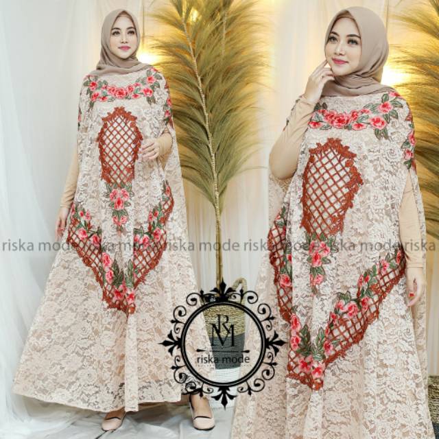 Kaftan Slavina Free Gamis Manset Original Butik