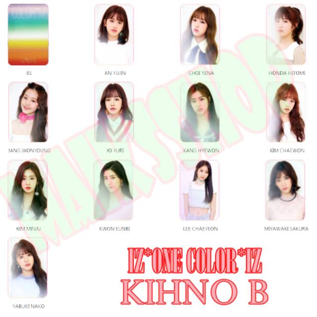 Iz*one Izone Color*iz Kihno Photocard Kpop