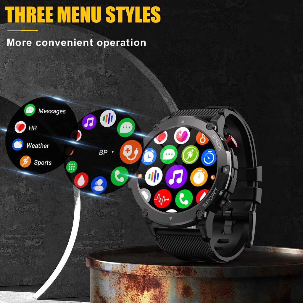 Skmei Jam Tangan Pintar Pria Baterai Besar Olahraga Smartwatch Pria Sport Fitness Tracker