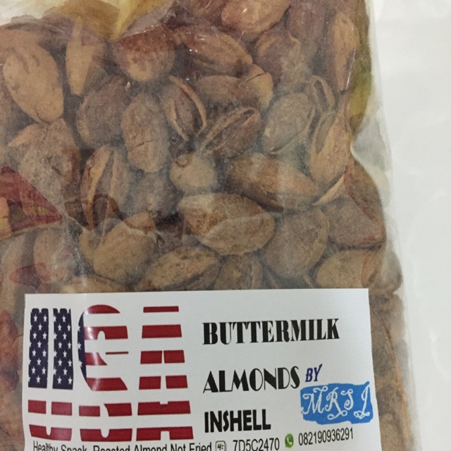 

Kacang Almond Panggang Buttermilk dengan Kulit 500gram