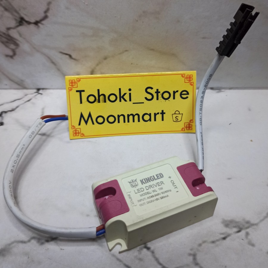 Led Driver Ballast Trafo Lampu Spotlight 1 Watt Kingled DC 3-15V