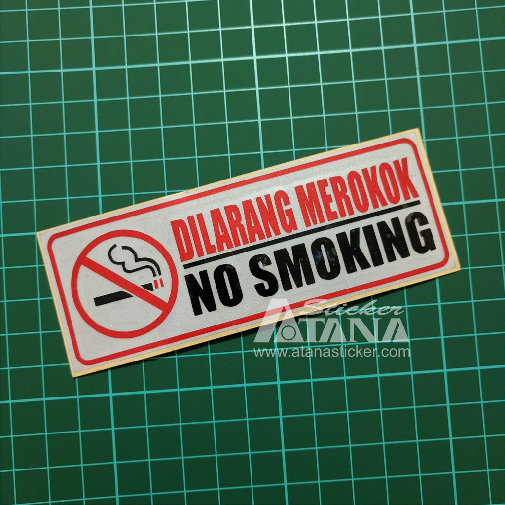 Sticker Cutting Dilarang Merokok No Smoking 12x4cm