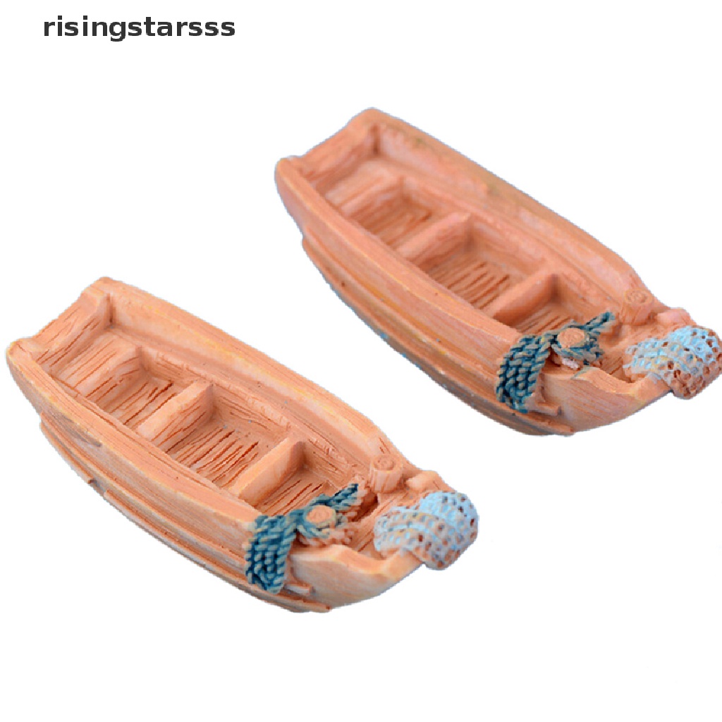 Rsid Miniatur Perahu Pancing Untuk Dekorasi Taman Peri / Rumah DIY