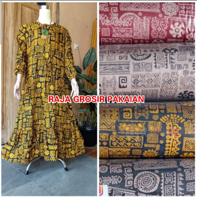 Gamis Homey Dress Jumbo Maks 75 Kg Ke 110 Cm Bahan Katun Rayon Premium