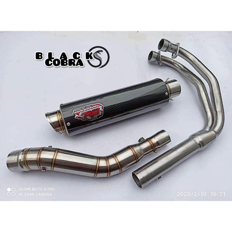 Knalpot R9 Carbon Fullsystem ninja250fi-cbr250rr-r25-mt25-z250 dll