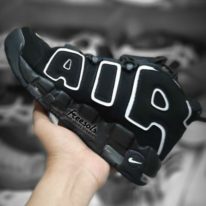 nike air uptempo black and pink