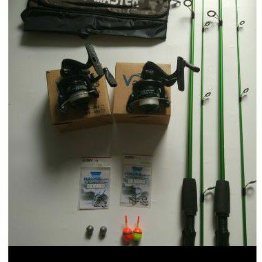 paket 2set pancingan joran 150cm reel 4bb