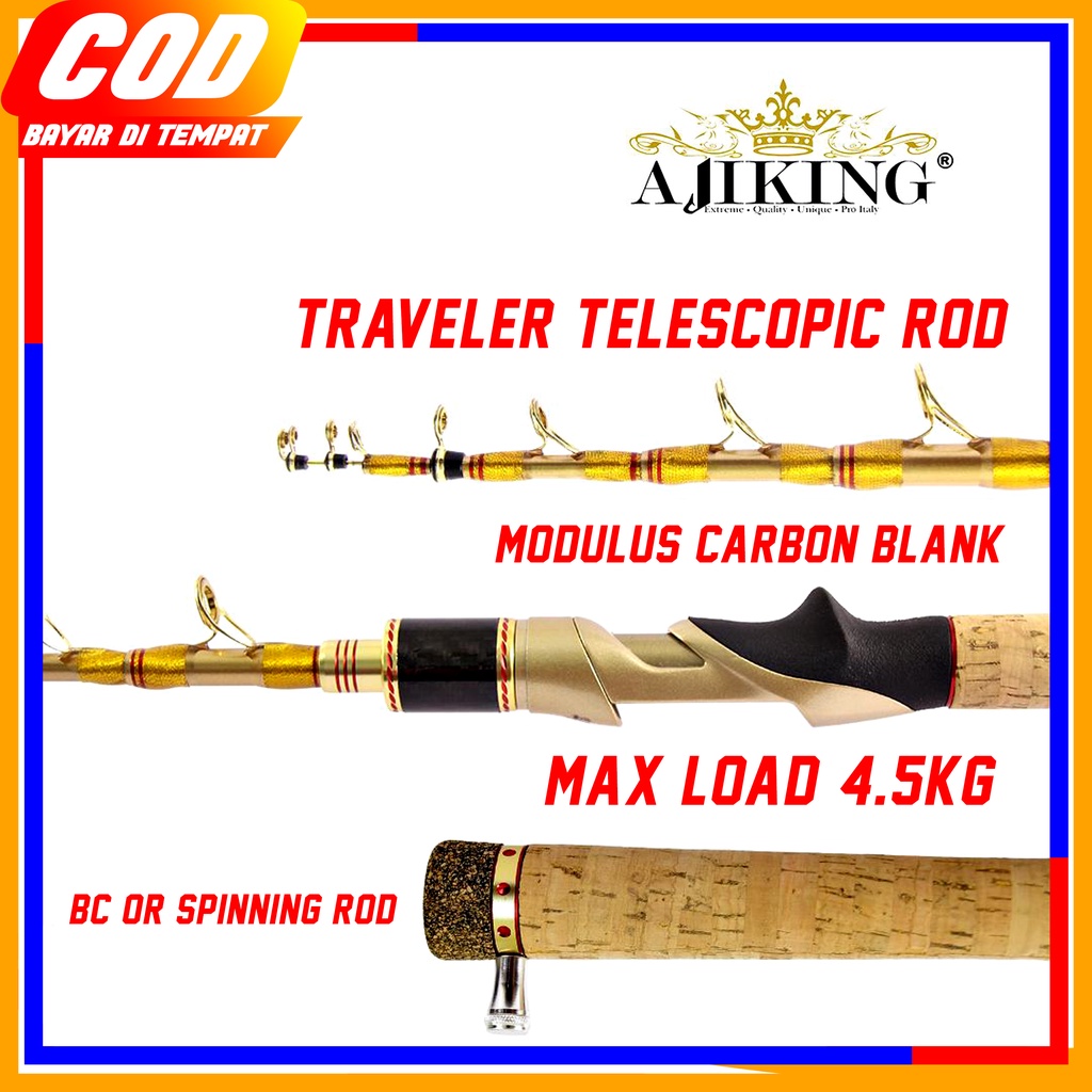 JORAN PANCING TELE SPINNING BAITCASTING AJIKING ROD TRAVELER ATV JORAN ANTENA