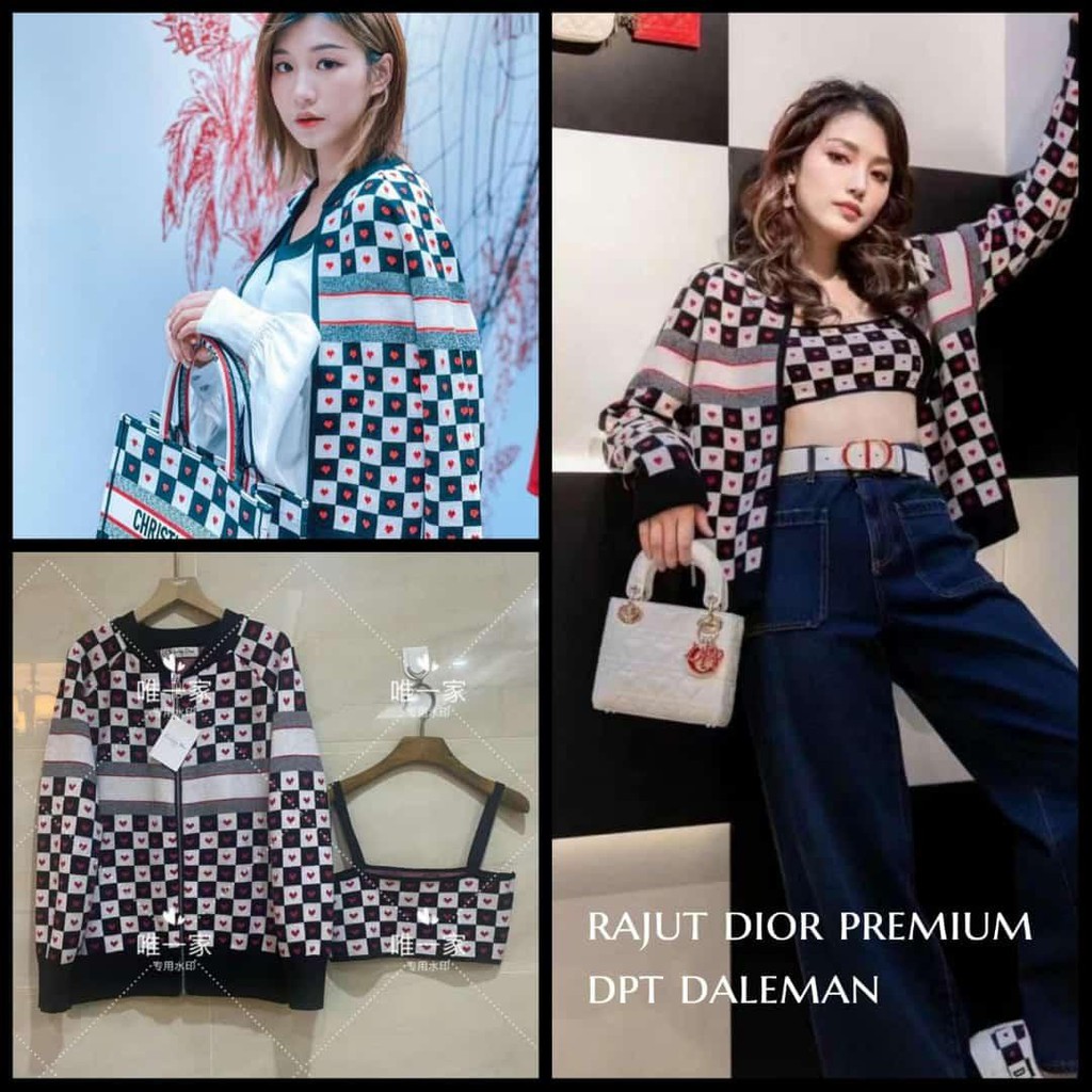CARDIGAN RAJUT DIOR WANITA PREMIUM