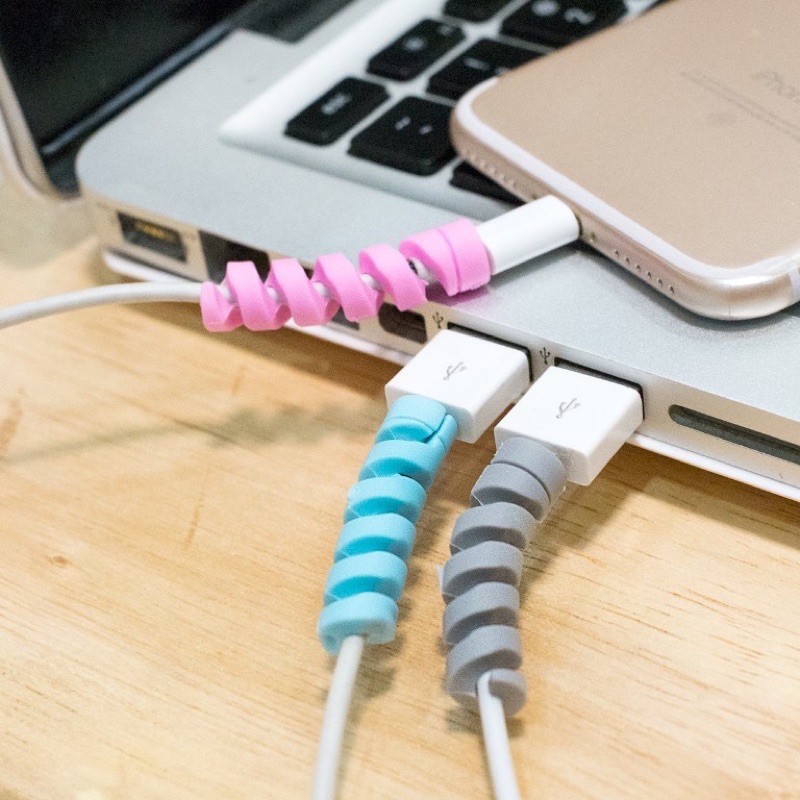 PGC Cable Saver TWIST/ Cable Protector SPIRAL/ Pelindung Ujung Kabel (Android &amp; Apple)