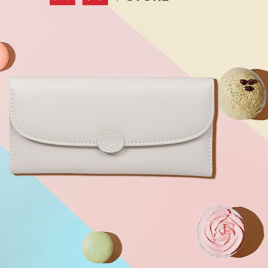 ⍈ MINISO Dompet Wanita Panjang 3 Lipat Kecil Wallet Simple Elegant Lucu ㊜