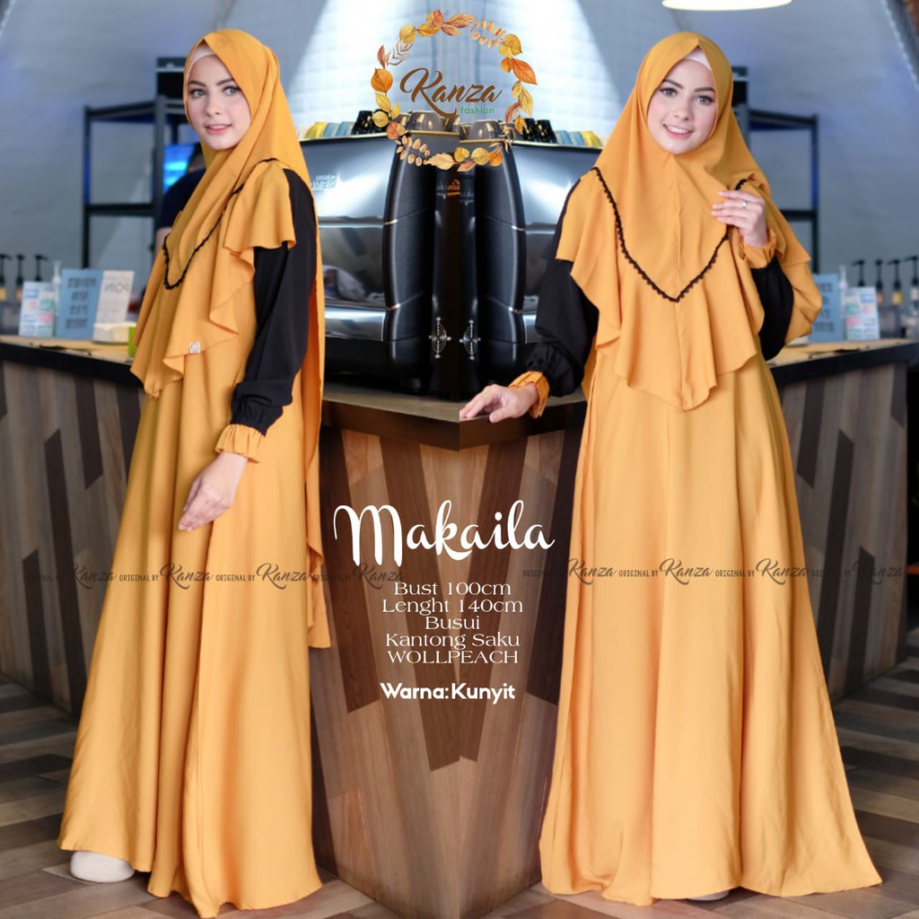 Setelan Gamis dan Jilbab Syari MAKAILA