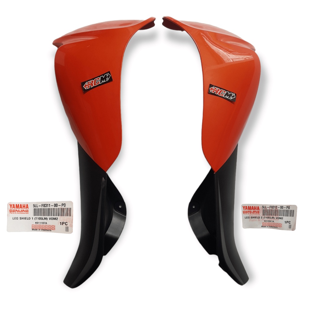 5LL-F8311-00-P0 5LL-F8312-00-P0 SEPASANG SEPAKET BODI BODY COVER LEGSHIELD LEG SHIELD LEGSIL TEDENG TEBENG SAYAP LUAR JUP JUPITER Z OLD LAMA ORANGE OREN ORI ORIGINAL YAMAHA YGP ASLI