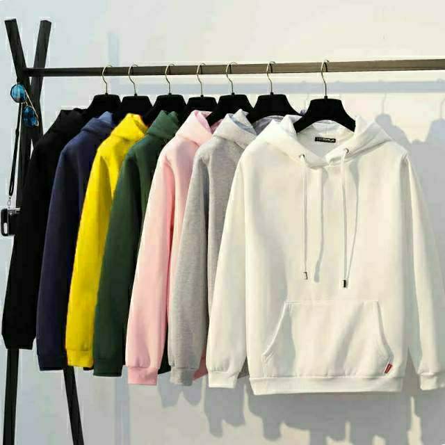 Parisdivarious Sweater Hoodie Jemper Distro Polos Bahan Fleece Size S - XXL (Pria &amp; Wanita)