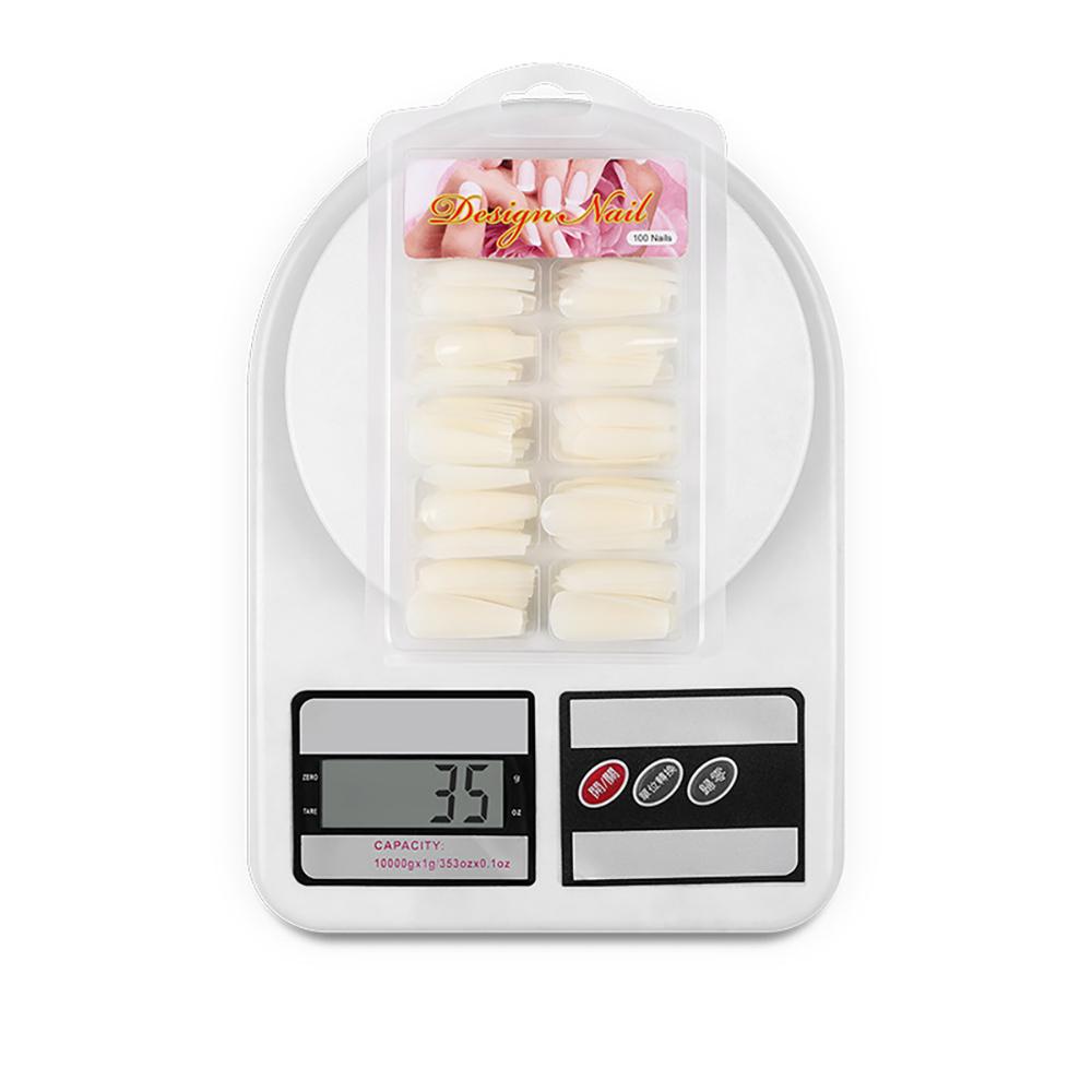 Agustina DIY Nail Art Tips Natural Press on Nails Untuk Paku Ekstensi Peti Mati Akrilik Kuku Palsu