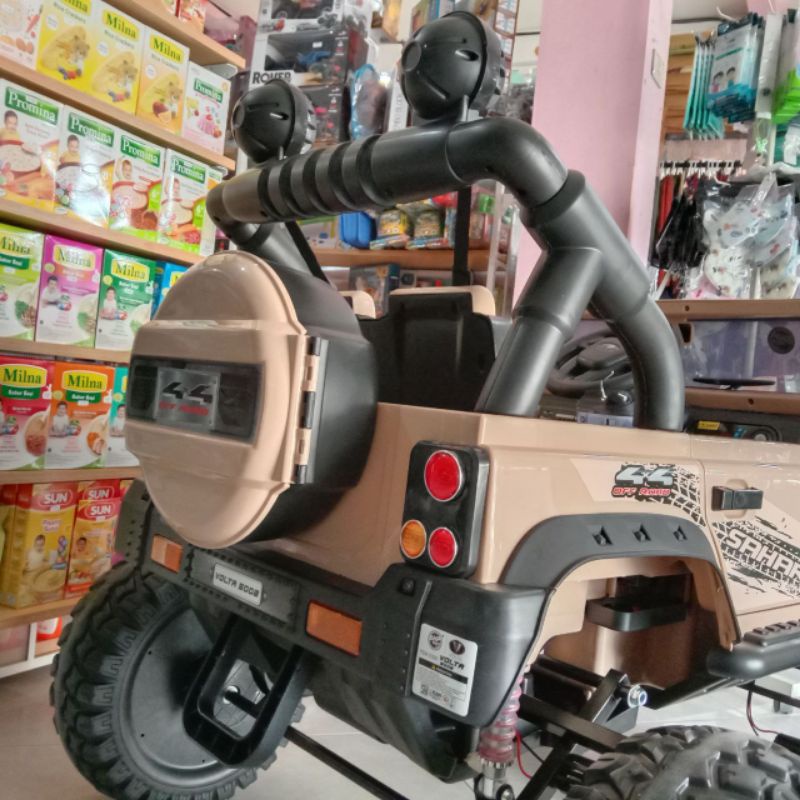 COD Mainan Anak Mobil Aki Volta Sahara Besar Jumbo Ban Karet Semua Medan Bisa