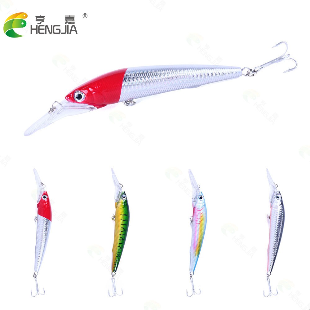 HENGJIA 1Pcs New Floating Minnow Umpan Pancing 180mm 41g Swimbait Fishing Lure Bass Wobbler Ikan Kecil Kail Memancing Kait