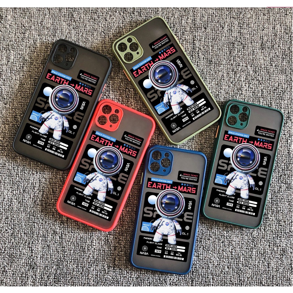 Astronaut printing hybrid case iphone 12 pro max samsung grand j2 prime a11 m11 a20 a30 a50 a50s a30