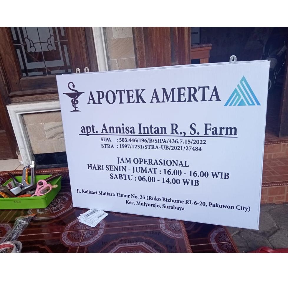 

(N-IOR) (✔) Papan Nama Apotek / Apoteker amanah)