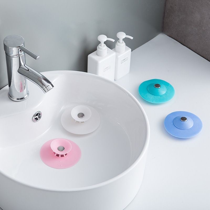 Saringan Wastafel Silikon Penutup Lubang Saluran Air Kamar Mandi Dapur Bulat Sink Bathtub Silicone