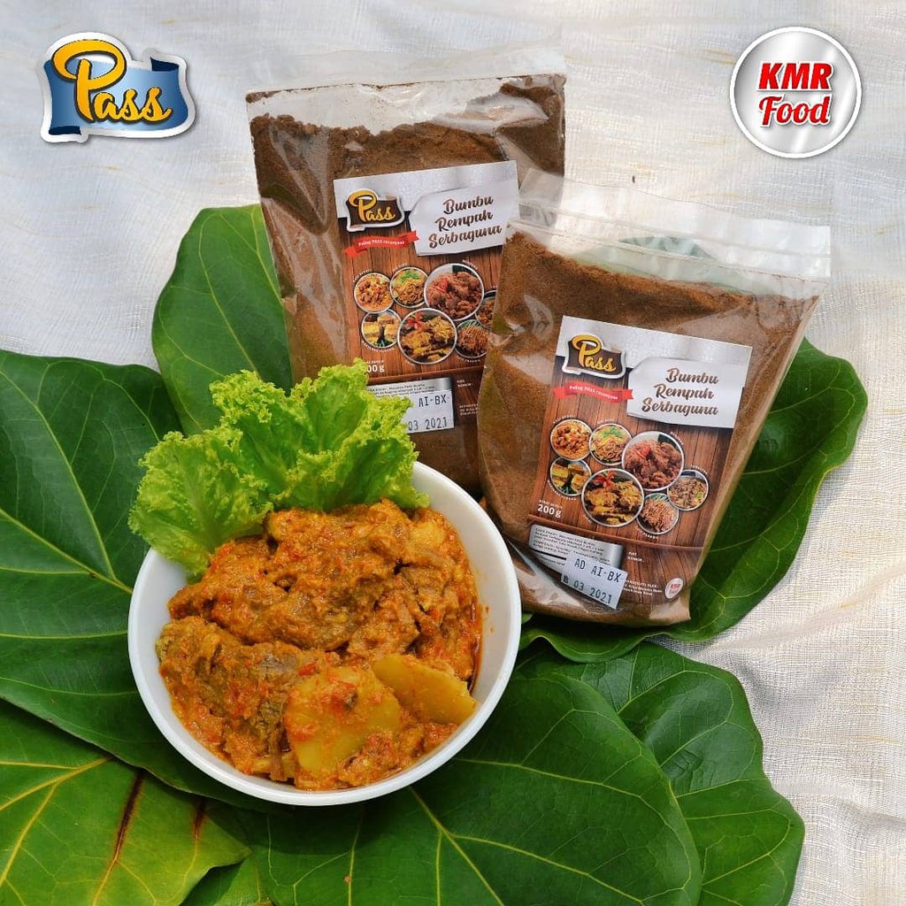 

Bumbu Rempah Serba Guna PASS Rendang Kebuli Martabak Gulai
