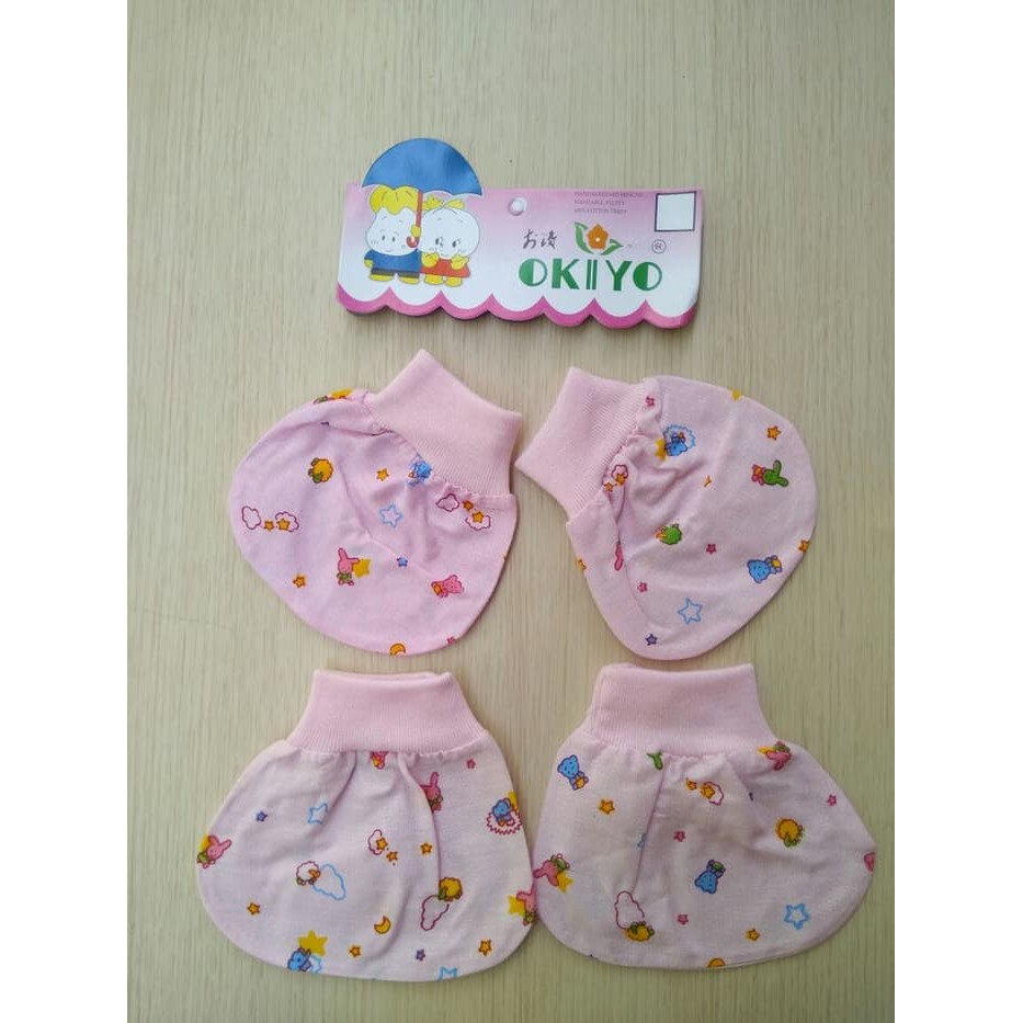 Promo !! SALE (3pcs) OKIYO-SARUNG TANGAN BAYI MOTIF WARNA SARUNG TANGAN