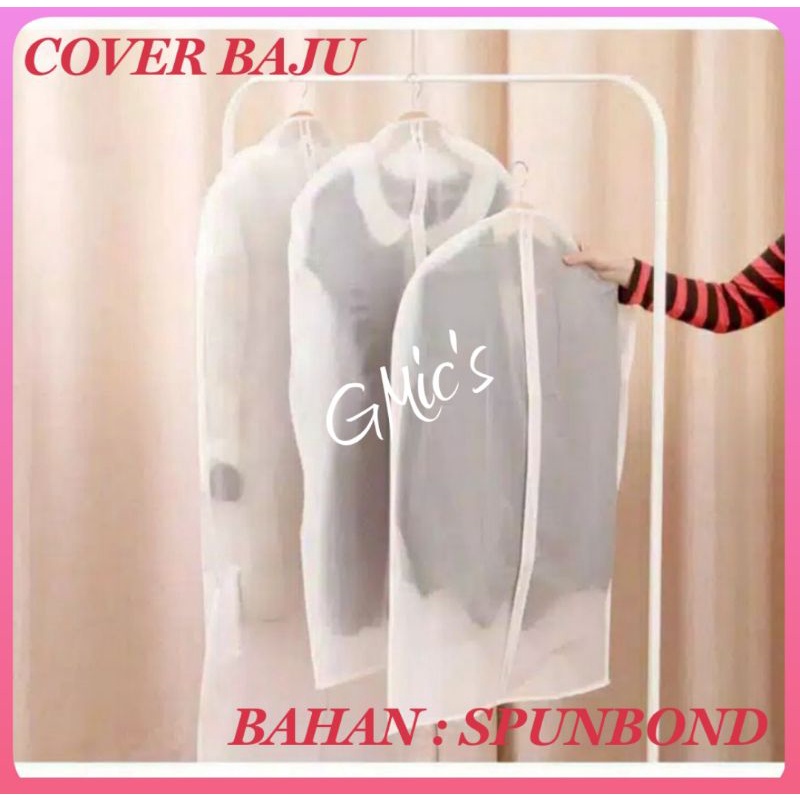 cover pelindung baju kemeja jas gaun dress gamis anti debu Bahan SPUNBOND