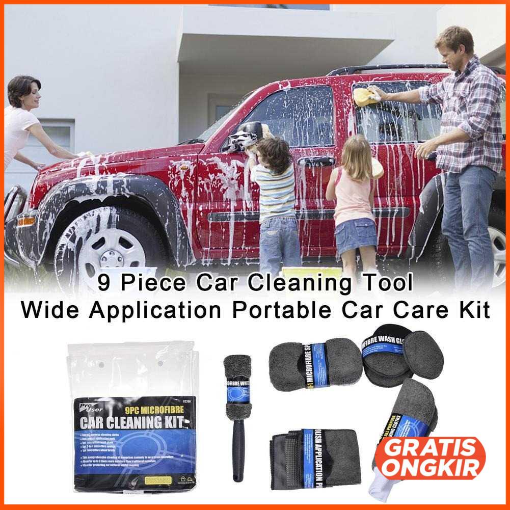 Car Wash Cleaning Kit Spons Cuci Mobil 9 PCS - DAPS90246