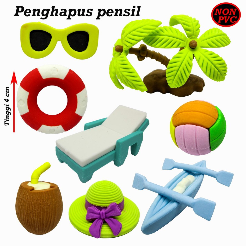 

Penghapus Pensil Unik Holiday / Erasers Imut Dan Unik