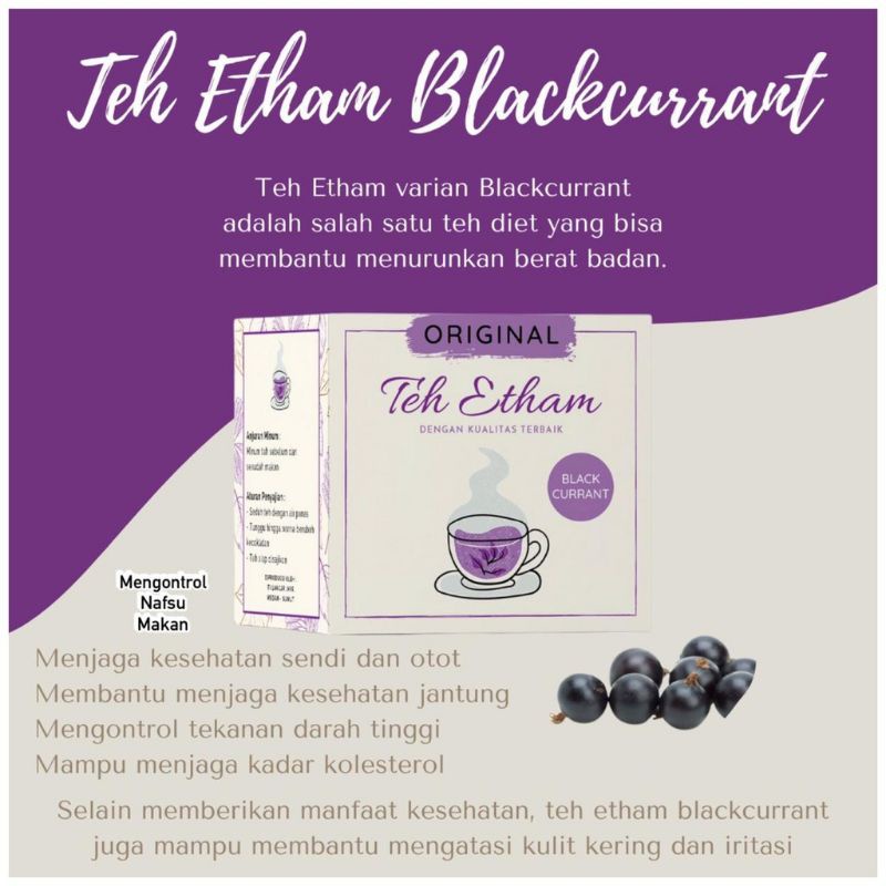 

READY !!! SIAP KIRIM TEH DIET JESTHAM BLACKCURANT