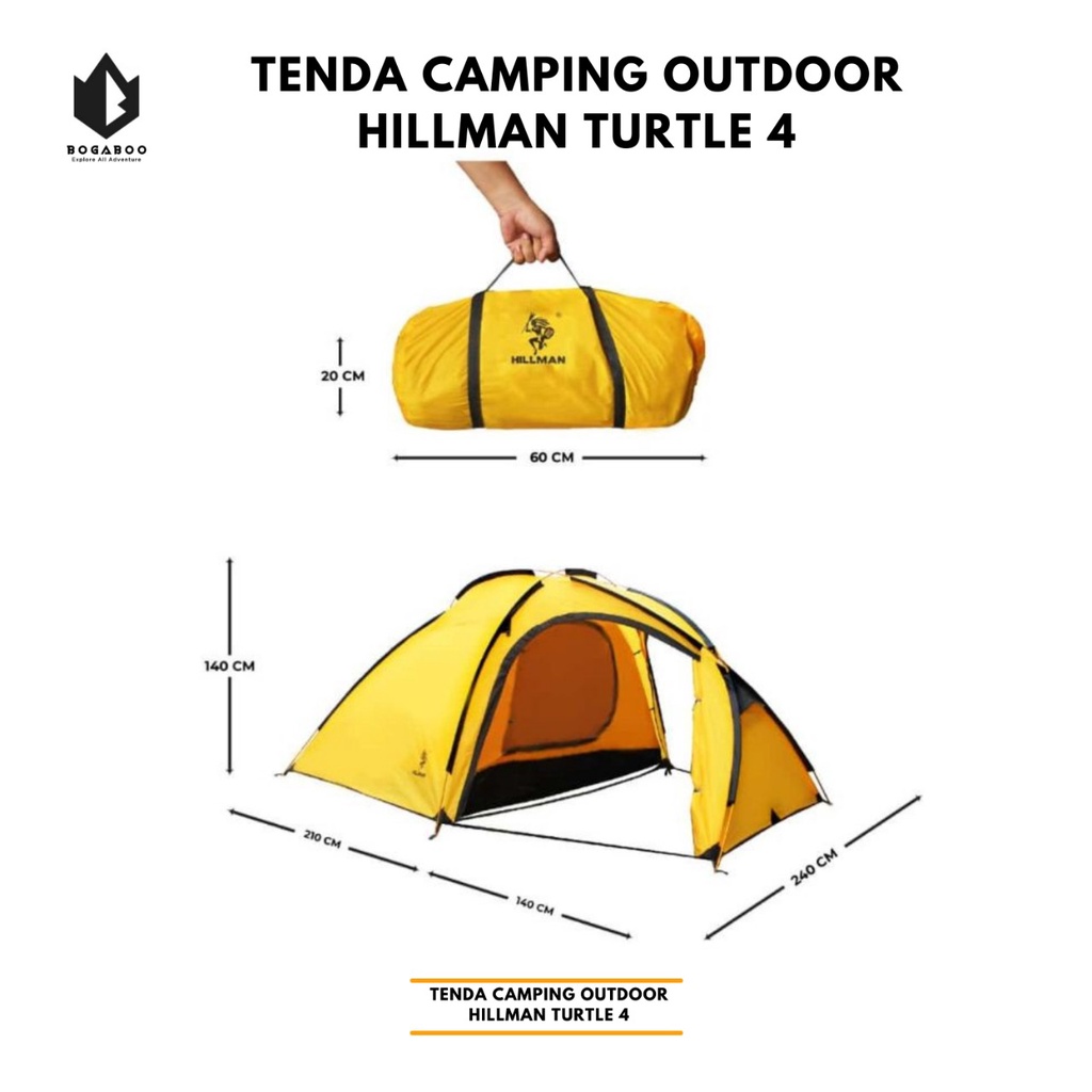 Tenda Hilman - Hilman Turtle 4 - Tenda Outdoor - Tenda Camping - TENDA DOUBLE LAYER