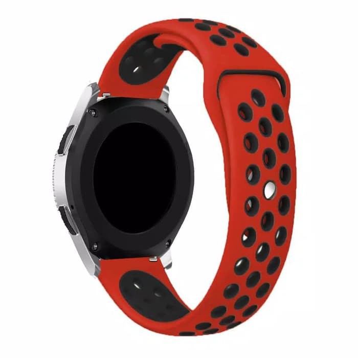 Strap rubber nike sport Samsung Galaxy watch 3 4 5 41mm 42mm ACTIVE 1 2 Amzfit Bip i GTS GTR 42mm Huawei Gt 2 3 42mm Oase Horizon W1 Eggel tempo 2 HAYLOU LS02 rs4 tali jam 20mm