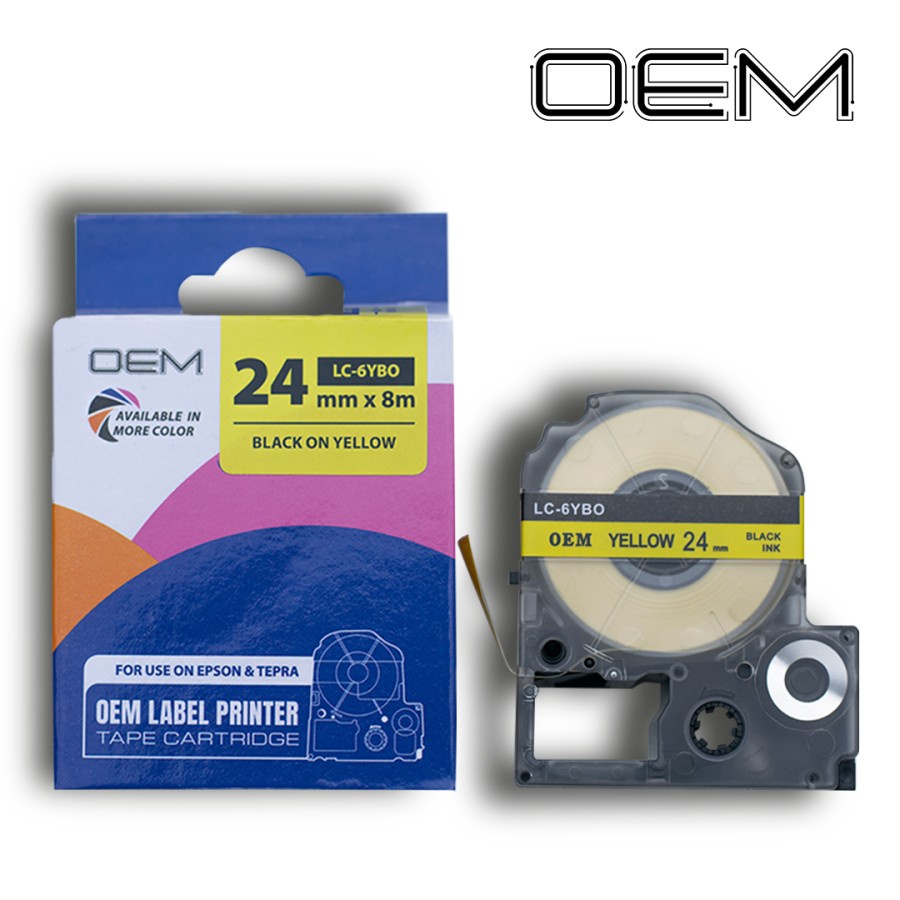 LABEL TAPE 24mm x 8m FOR USE ON EPSON LABELWORKS (OEM)