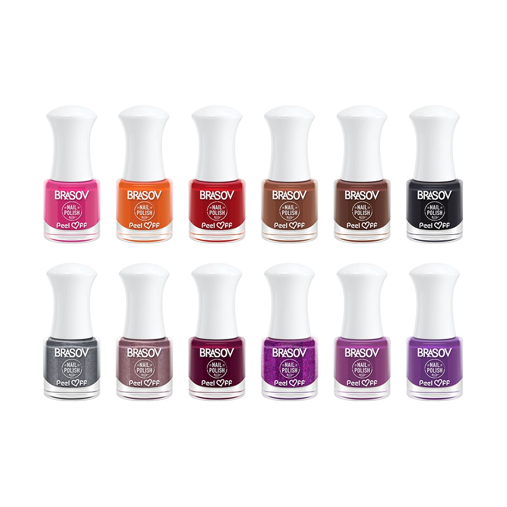 Brasov Nail Polish / Kutek Peel Off 9ml 12 warna