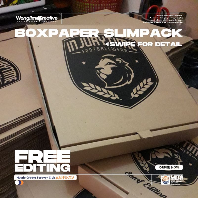 

BOX PAPER SLIMSIZE/PACKAGING PRODUK/PACKAGING ONLINE SHOP/PACKAGING BAJU/PACKAGING AKSESORIS/KARDUS HAMPERS/KARDUS PIZZA